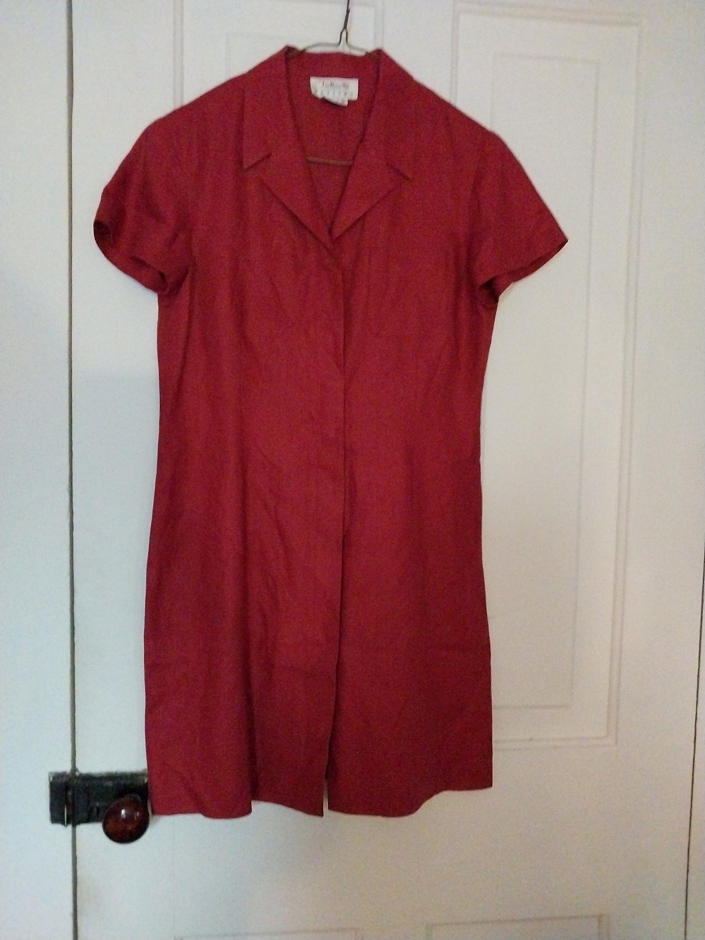 Talbots Red Short-Sleeve Shirt Dress